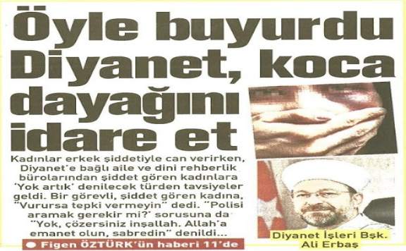 ''DİYANET DAYAK YİYEN KADINA 'SABRET' DEDİ'' HABERLERİNE YALANLAMA