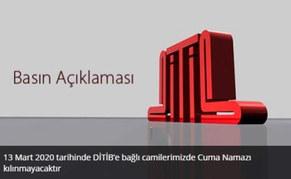 DİYANET ALMANYA'DA CUMA NAMAZI KILDIRMADI