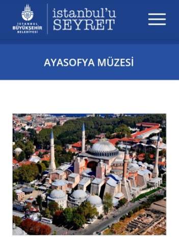 İBB ''AYASOFYA CAMİİ'' HAZIMSIZLIĞINA SON VERDİ